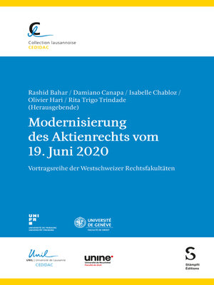 cover image of Modernisierung des Aktienrechts vom 19. Juni 2020